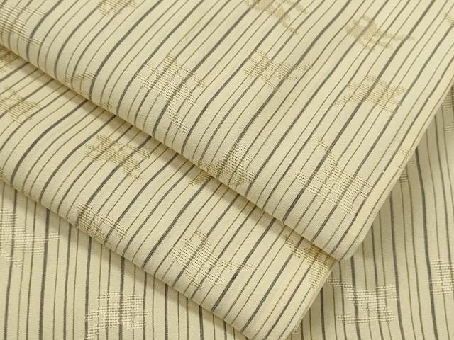 平和屋着物＊夏物　お召　捩り織　兎　正絹　逸品　CABB2224ze