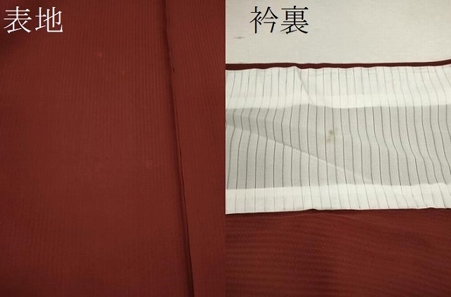 平和屋着物＊夏物　訪問着　色無地　亀甲草花紋紗　錆色　正絹　逸品　CABB2238ze_7