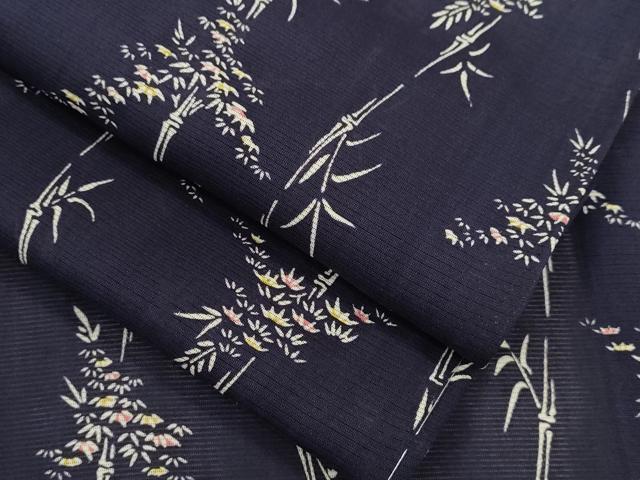 平和屋着物＊夏物　小紋　絽　笹竹文　正絹　逸品　未使用　CABB2308ze