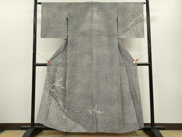 平和屋着物＊夏物　訪問着　絽　枝花文　たたき染め　正絹　逸品　CABB2320ze 平和屋着物＊夏物 訪問着 絽 枝花文 たたき染め 正絹 逸品 CABB2320ze