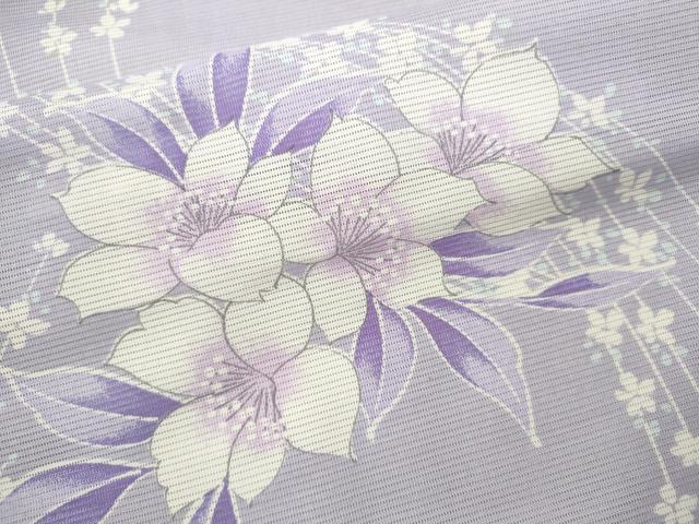 平和屋着物＊夏物　訪問着　絽　草花文　洗える着物　CABB2350ze_5
