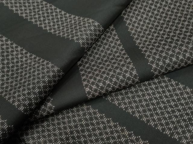 平和屋着物●本場大島紬　9マルキ　変わり縞　正絹　逸品　CABB4034yc