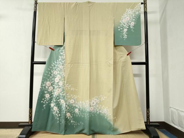 平和屋着物●訪問着　辻が花　絞り　暈し染め　正絹　逸品　CABB4058yc