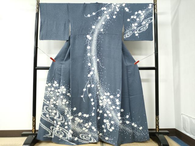 平和屋着物●訪問着　絞り　流水葡萄蔦の葉文　三越扱い　正絹　逸品　CABB4095yc