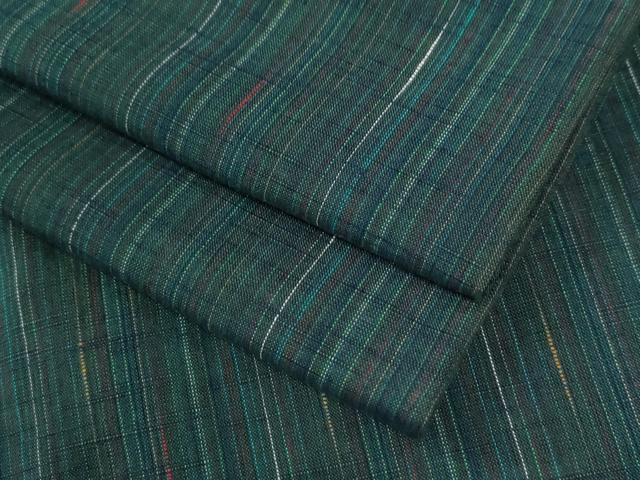 平和屋着物●上質な紬　縞　正絹　逸品　CABB4102yc