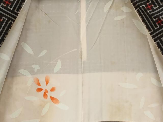 平和屋着物●本場大島紬　龍郷絣　秋名バラ　アンサンブル　正絹　逸品　CABB4384yc_7