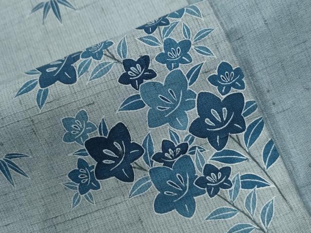 平和屋着物●人間国宝　五代　田畑喜八　訪問着　紬地　刺繍　竜田川文箱花文　正絹　逸品　CABB4442yc_6