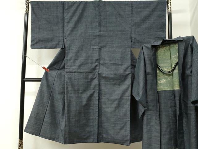 平和屋着物●男性　本場大島紬　アンサンブル　80亀甲　総詰め　正絹　逸品　CABB4471yc