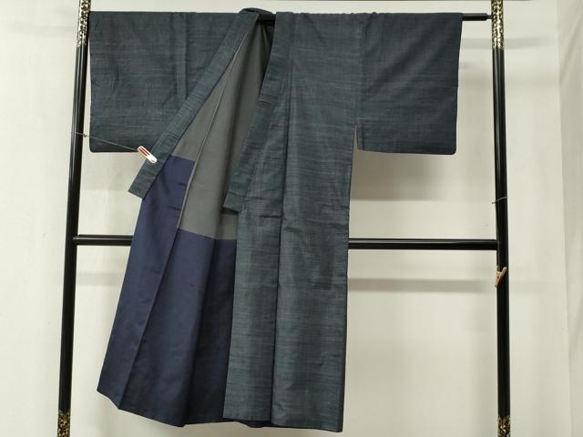 平和屋着物●男性　本場大島紬　アンサンブル　80亀甲　総詰め　正絹　逸品　CABB4471yc_1