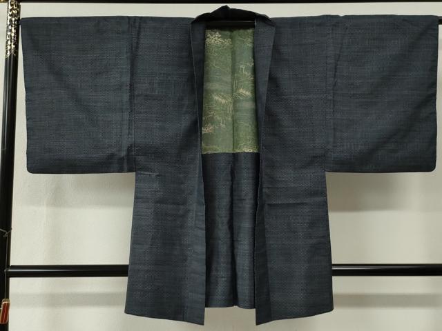平和屋着物●男性　本場大島紬　アンサンブル　80亀甲　総詰め　正絹　逸品　CABB4471yc_5