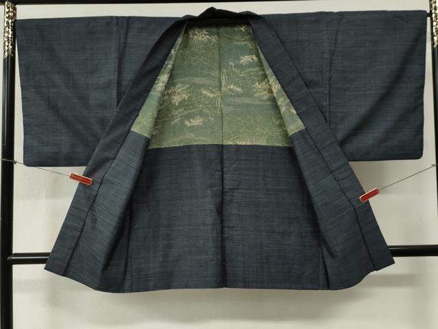 平和屋着物●男性　本場大島紬　アンサンブル　80亀甲　総詰め　正絹　逸品　CABB4471yc_7