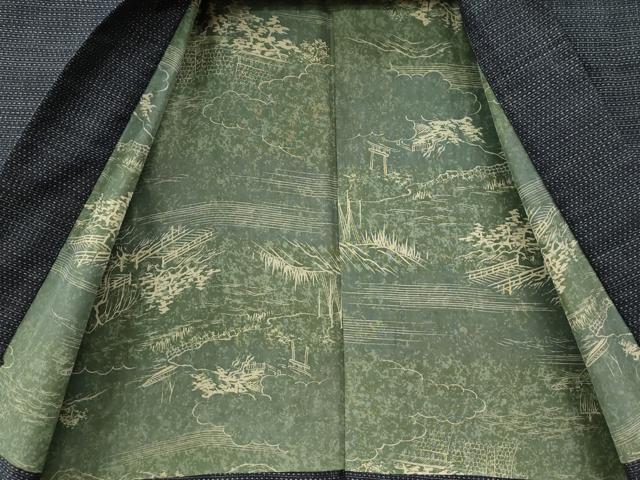 平和屋着物●男性　本場大島紬　アンサンブル　80亀甲　総詰め　正絹　逸品　CABB4471yc_8