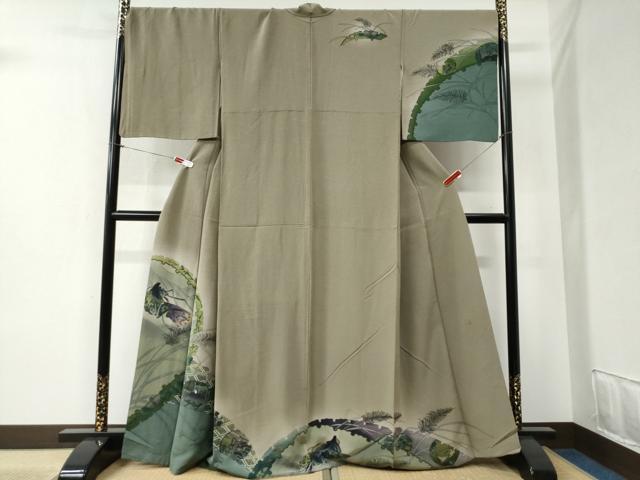 平和屋着物●訪問着　作家物　手描き　十二単　雪輪人物吉祥花文　暈し染め　正絹　逸品　CABB4532yc 27,040円