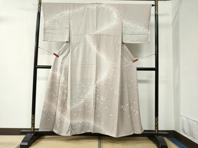 平和屋着物●訪問着　作家物　桜　暈し染め　金彩　正絹　逸品　CABB4738yc