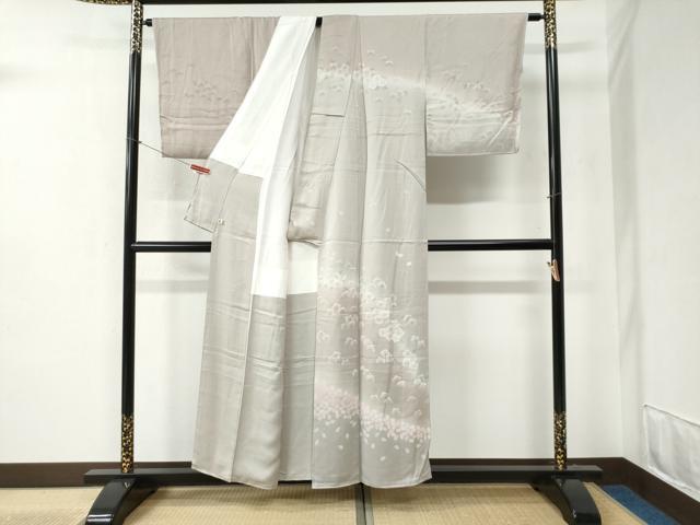 平和屋着物●訪問着　作家物　桜　暈し染め　金彩　正絹　逸品　CABB4738yc_1
