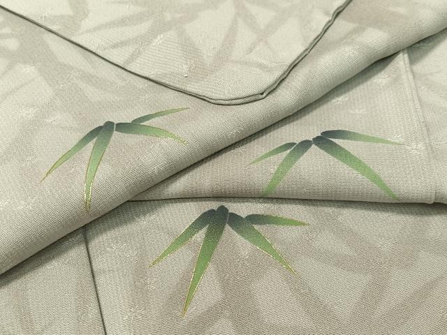 平和屋着物●上質な小紋　笹竹文　金彩　正絹　逸品　未使用　CABB4802vp