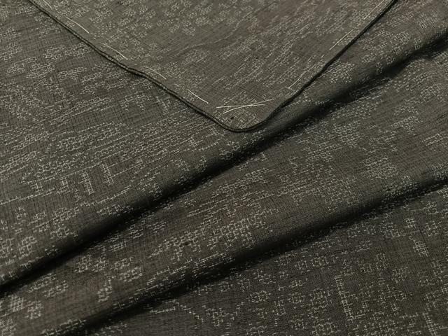 平和屋着物●結城紬　100亀甲　風景花文　正絹　逸品　未使用　CABB4838vp