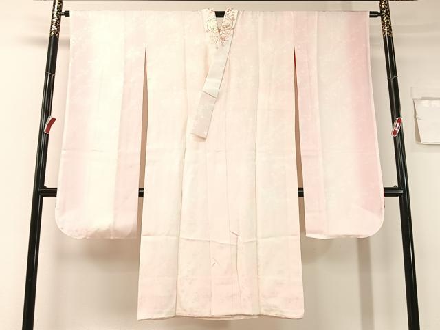 平和屋着物●振袖用長襦袢　袷　雪輪花地紋　暈し染め　半衿刺繍　正絹　逸品　未使用　CABB4859vp