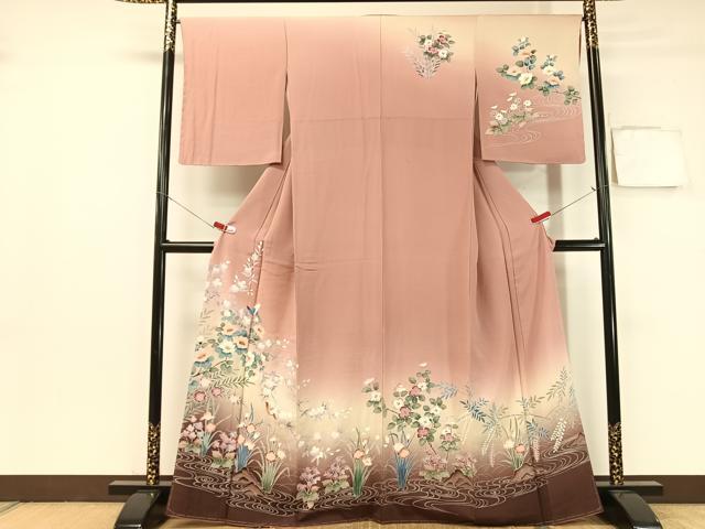 平和屋着物●訪問着　友禅　流水花鳥文　暈し染め　正絹　逸品　未使用　CABB5013vp 24,921円