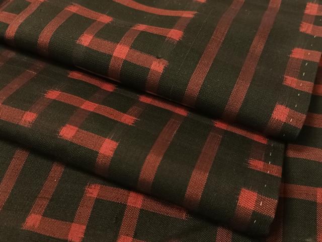 平和屋着物●本場大島紬　アンサンブル　龍郷絣　秋名バラ　正絹　逸品　CABB5029vp