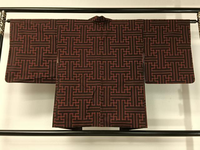 平和屋着物●本場大島紬　アンサンブル　龍郷絣　秋名バラ　正絹　逸品　CABB5029vp_7