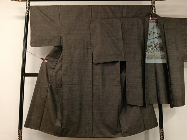 平和屋着物●男性　本場大島紬　アンサンブル　80亀甲　総詰め　正絹　逸品　CABB5063vp