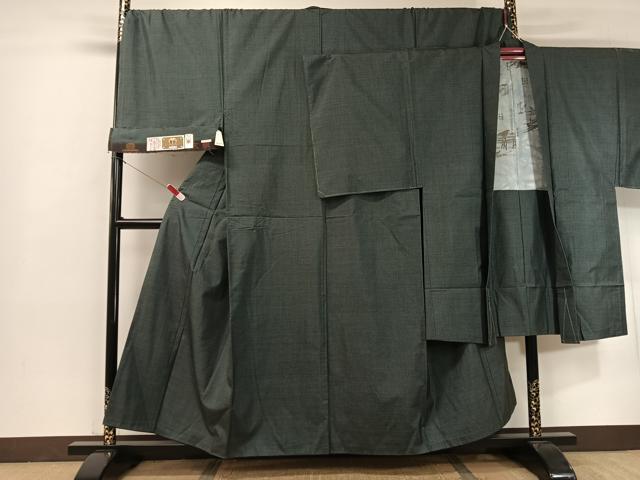 平和屋着物●男性　本場大島紬　アンサンブル　山下勤一作　100亀甲　総詰め　キングサイズ　証紙付き　正絹　逸品　未使用　CABB5065vp