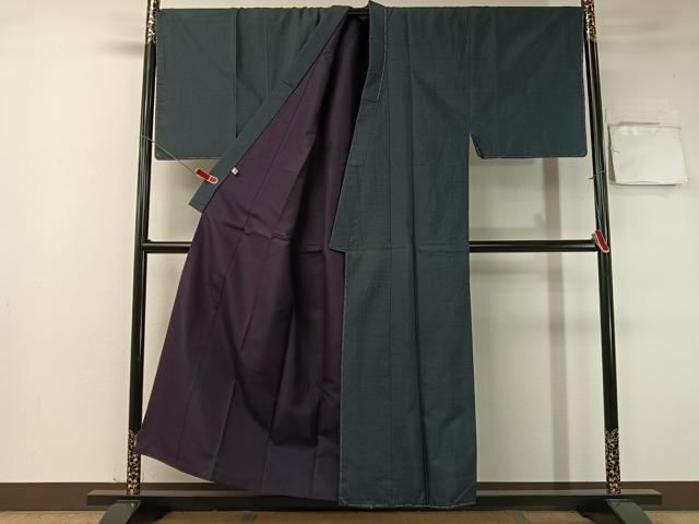 平和屋着物●男性　本場大島紬　アンサンブル　長襦袢セット　80亀甲　総詰め　キングサイズ　正絹　逸品　未使用　CABB5075vp_1
