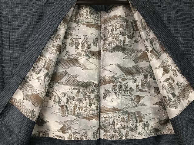 平和屋着物●男性　本場大島紬　アンサンブル　100亀甲　総詰め　正絹　逸品　CABB5078vp_5