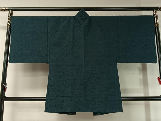 平和屋着物●男性　紬・ひげ紬羽織セット　褐返色　正絹　逸品　CABB5082vp_6