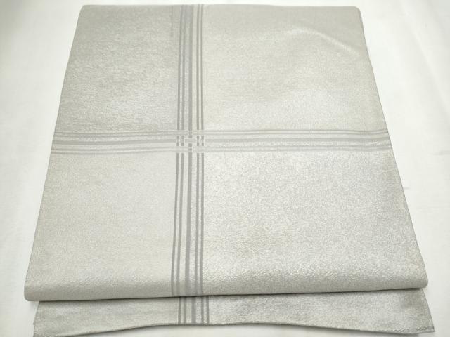 平和屋着物●織楽浅野　全通柄袋帯　格子柄　正絹　逸品　CABB5727hy