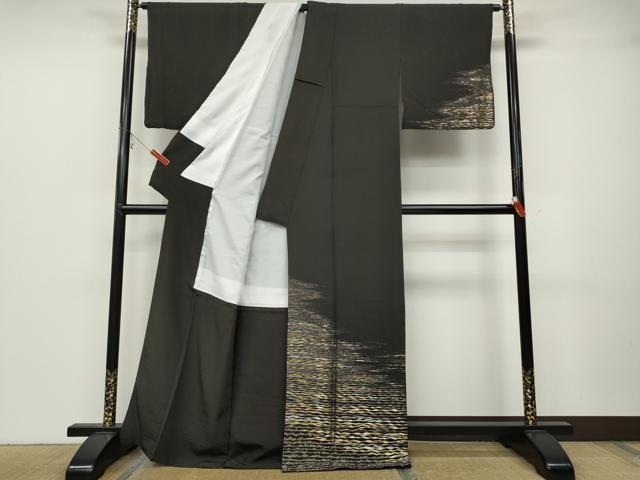 平和屋着物●訪問着　作家物　霞文　金銀糸　正絹　逸品　CABB6206ut_1