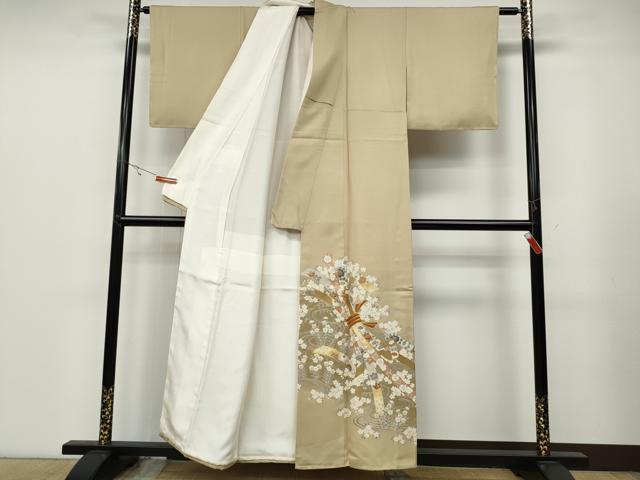 平和屋着物●豪華色留袖　駒刺繍　束ね熨斗花文　暈し染め　金彩　三越扱い　正絹　逸品　CABB6267ut 平和屋着物○豪華色留袖 駒刺繍 束ね熨斗花文 暈し染め