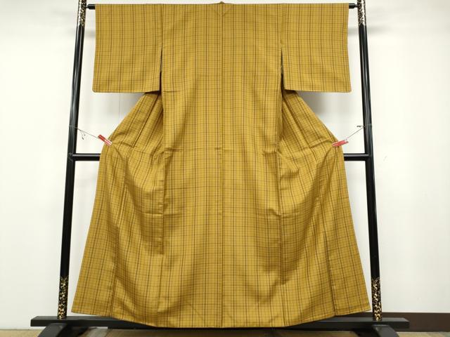 平和屋着物○上質なお召 切嵌吉祥文 正絹 逸品 CABD0186ut 【公式通販】
