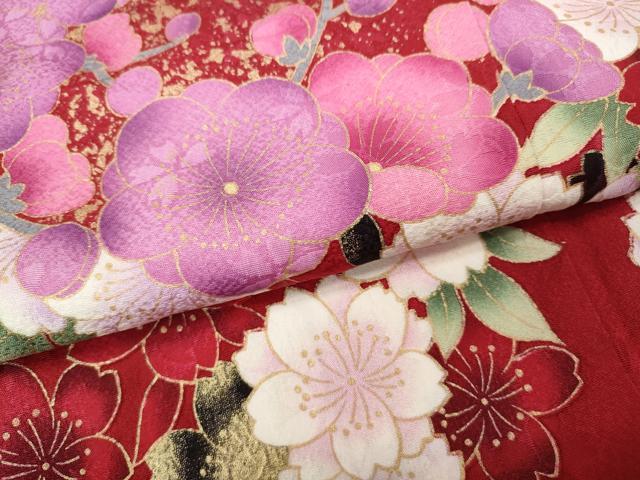 平和屋着物●豪華振袖　刺繍　草花文　暈し染め　金彩　正絹　逸品　CABB6343ut_8