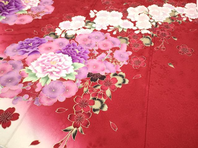 平和屋着物●豪華振袖　刺繍　草花文　暈し染め　金彩　正絹　逸品　CABB6343ut_6