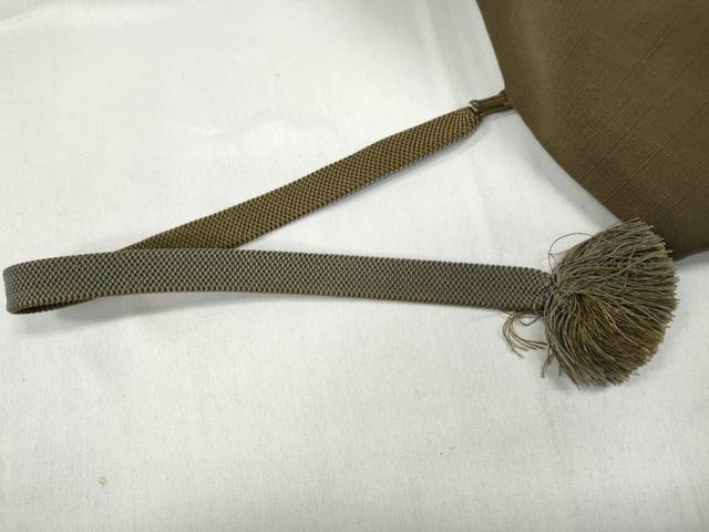 平和屋着物●男性　紬　羽織セット　着物：生壁色　羽織：黄枯茶色　羽織紐付き　正絹　逸品　CABB6346ut_8