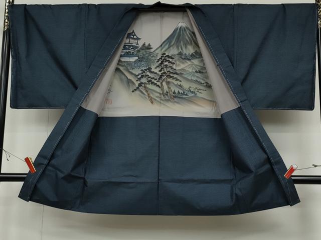 平和屋着物●男性　本場大島紬　アンサンブル　100亀甲　総詰め　正絹　逸品　未使用　CABB6355ut_7