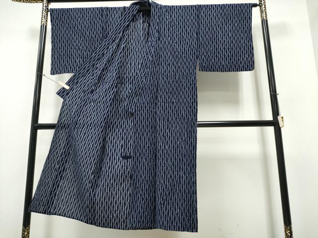 平和屋着物∴夏物　男性　浴衣　有松鳴海絞り　よろけ縞　綿　逸品　CABB6423ng_2