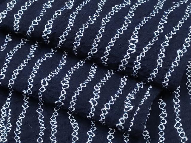 平和屋着物∴夏物　男性　浴衣　有松鳴海絞り　よろけ縞　綿　逸品　CABB6423ng