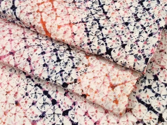 平和屋着物∴夏物　浴衣　有松鳴海絞り　蜘蛛絞り　斜線文　綿　逸品　CABB6453ng 30,420円