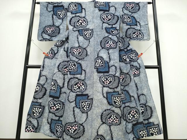 平和屋着物∴夏物　浴衣　有松鳴海絞り　吉祥花文　綿　逸品　CABB6529ng