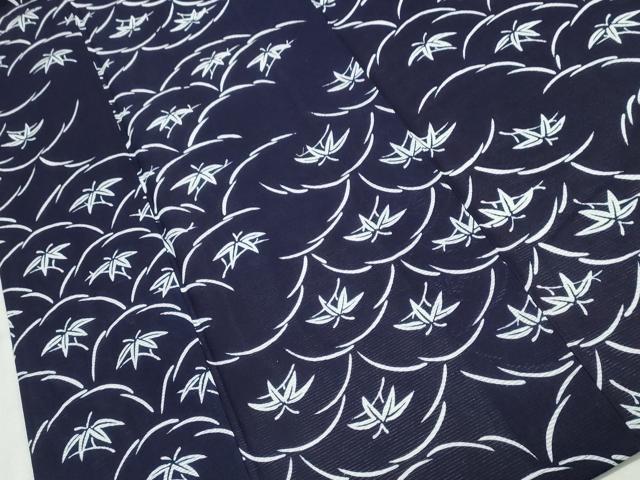 平和屋着物∴夏物　浴衣　綿絽　芝草笹文　綿　逸品　未使用　CABB6561ng_3