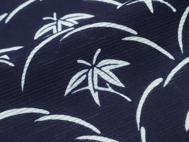 平和屋着物∴夏物　浴衣　綿絽　芝草笹文　綿　逸品　未使用　CABB6561ng_5