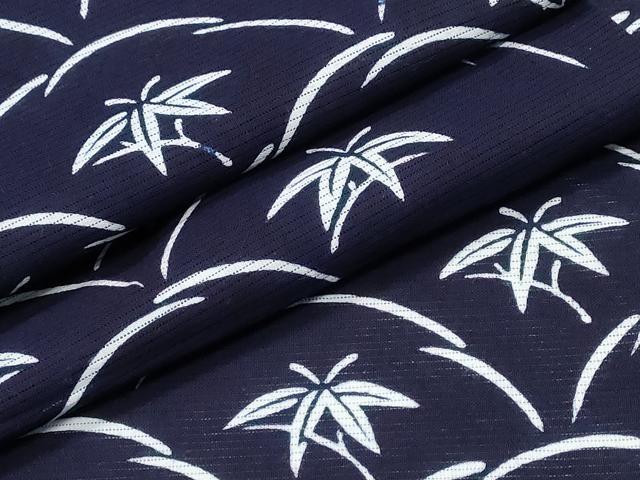 平和屋着物∴夏物　浴衣　綿絽　芝草笹文　綿　逸品　未使用　CABB6561ng