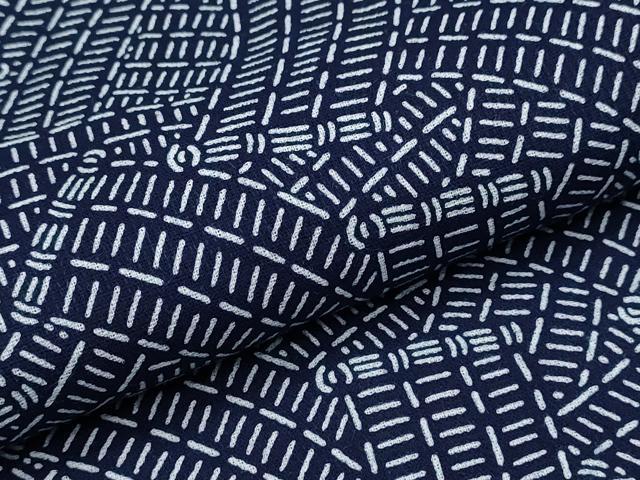 平和屋着物∴夏物　男性　浴衣　型染め　絵巻吉祥文　綿　逸品　CABB6621ng_4