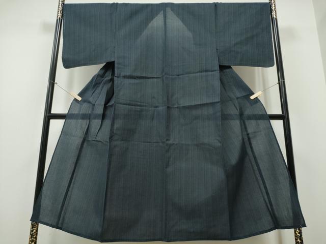 平和屋着物∴夏物　男性　阿波しじら織　浴衣　縞　綿　逸品　CABB6671ng_1