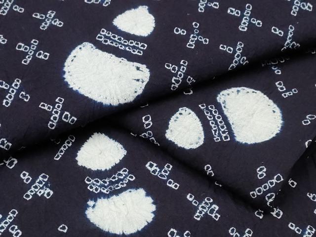 平和屋着物∴夏物　浴衣　有松鳴海絞り　瓢箪　綿　逸品　CABB6675ng