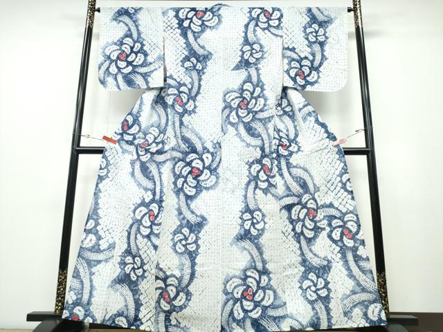 平和屋着物∴夏物　浴衣　有松鳴海絞り　捻じ花文　綿　逸品　未使用　CABB6794ng