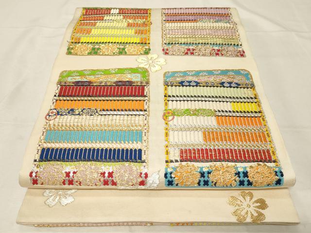 平和屋着物●龍村平蔵製　六通柄　本袋帯　縅毛錦　金銀糸　正絹　逸品　CABB7234dy